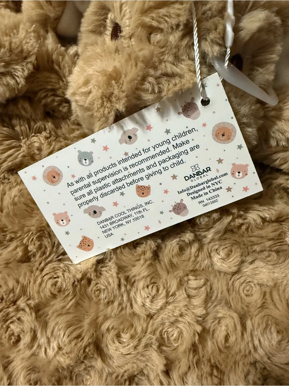 Oobles Security Blanket Dog Doggy Puppy Snuggle Blankie Infant Brown NEW